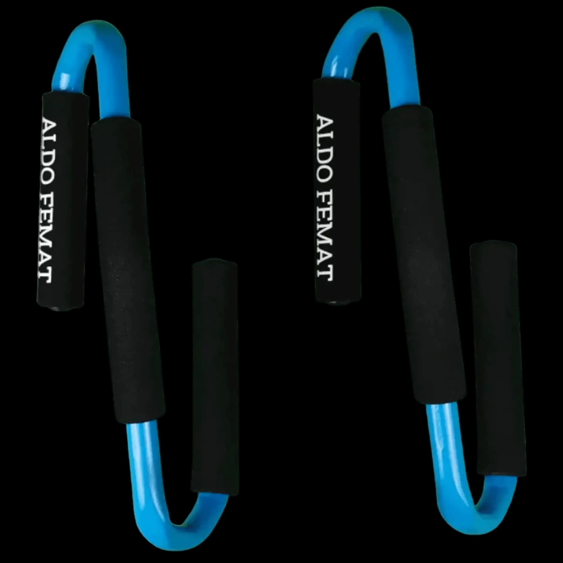 Perspectiva aumentada del producto Barras para Lagartijas | Soportes Push Up y Mini Paralelas, color Azul Turquesa.
