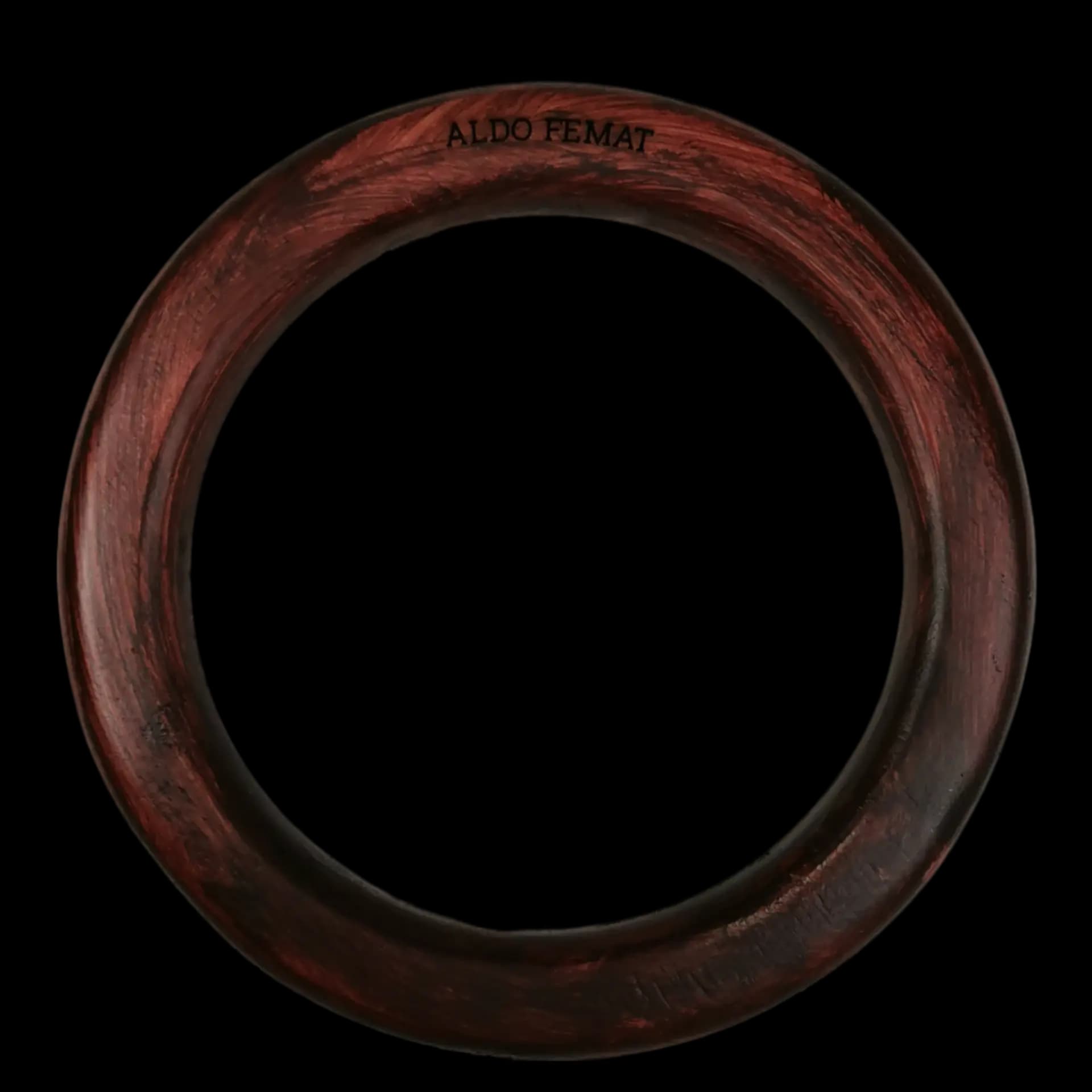Perspectiva aumentada del producto Anillas de Gimnasia | Aros Olímpicos de Madera para Calistenia, color Caoba Clásico.